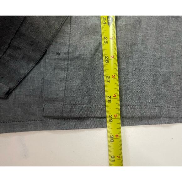 Bobbie Brooks Blouse Shirt Womens Large Short Sleeve Embroidery Gray Floral Vtg - Picture 7 of 8